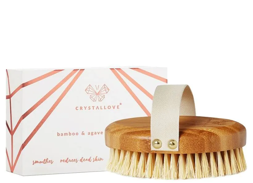 Βούρτσα μασάζ Crystallove Bamboo Agave για ξηρό μασάζ