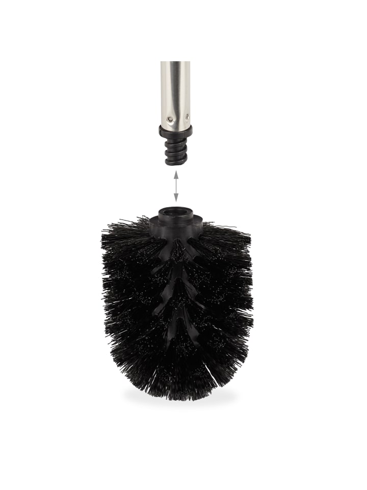 relaxdays 9er-Set: Ersatzbürstenkopf in Schwarz - 12 mm Gewinde günstig kaufen onesize