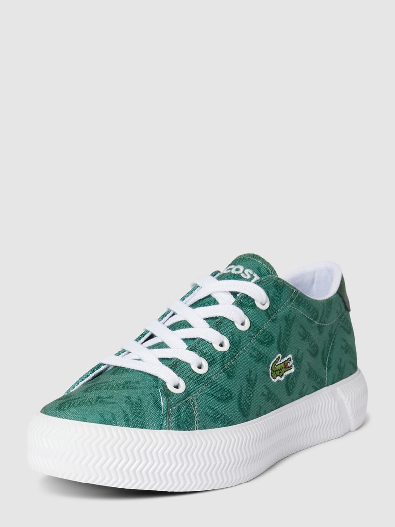 Sneaker mit Logo-Muster in dunkelgrün