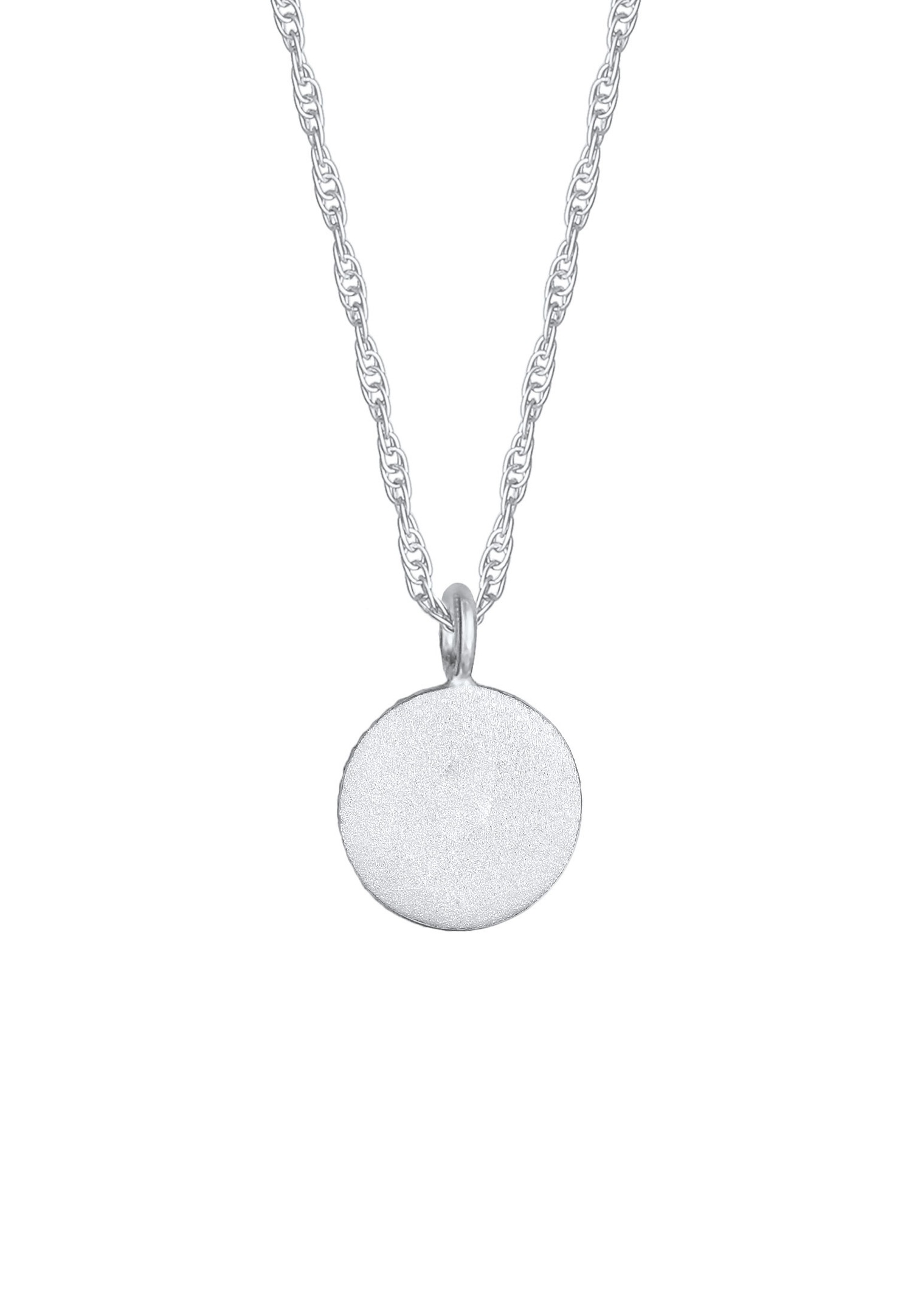 Elli női medál zsinóros, kerek, érme alakú nap, vintage trend, 925 sterling ezüstből