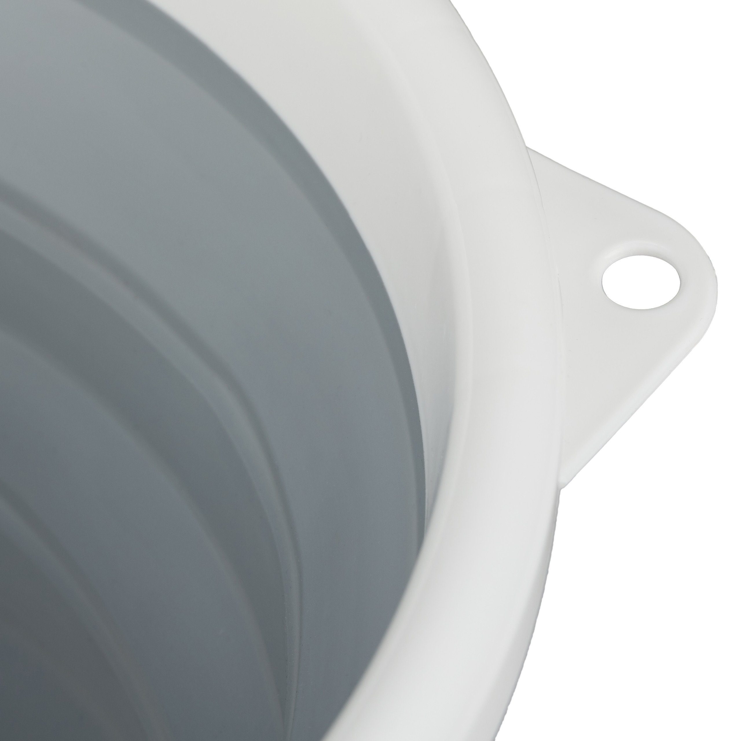 relaxdays Falteimer Faltbarer Eimer 10 Liter, Grau