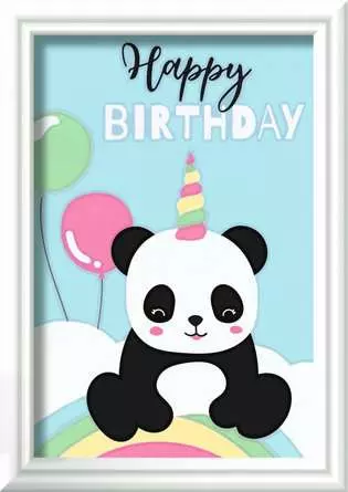 CreArt Happy Birthday - Malen nach Zahlen für Kinder ab 7 Jahren