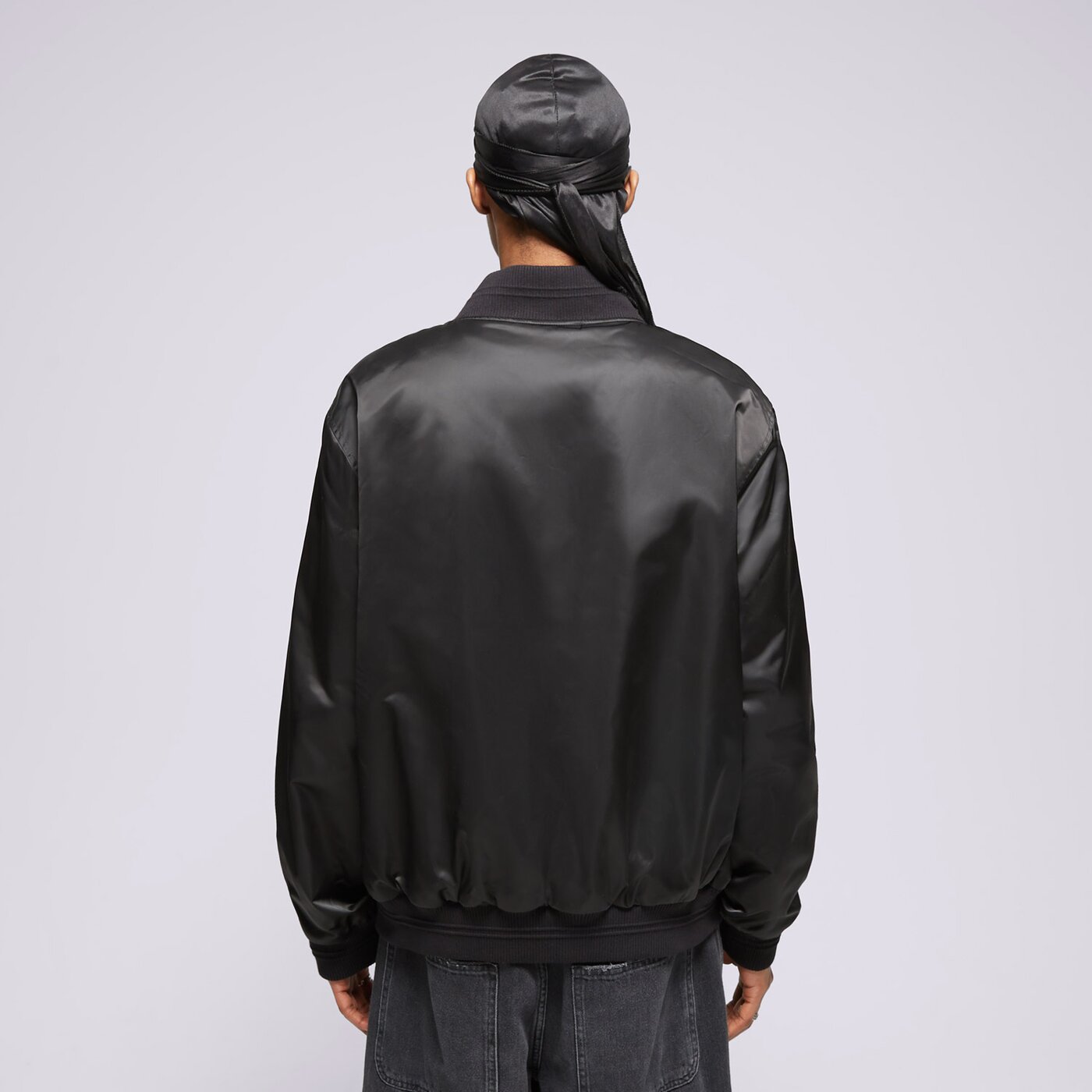 NEW ERA JACKE NE SATIN BOMBER NONE Schwarz