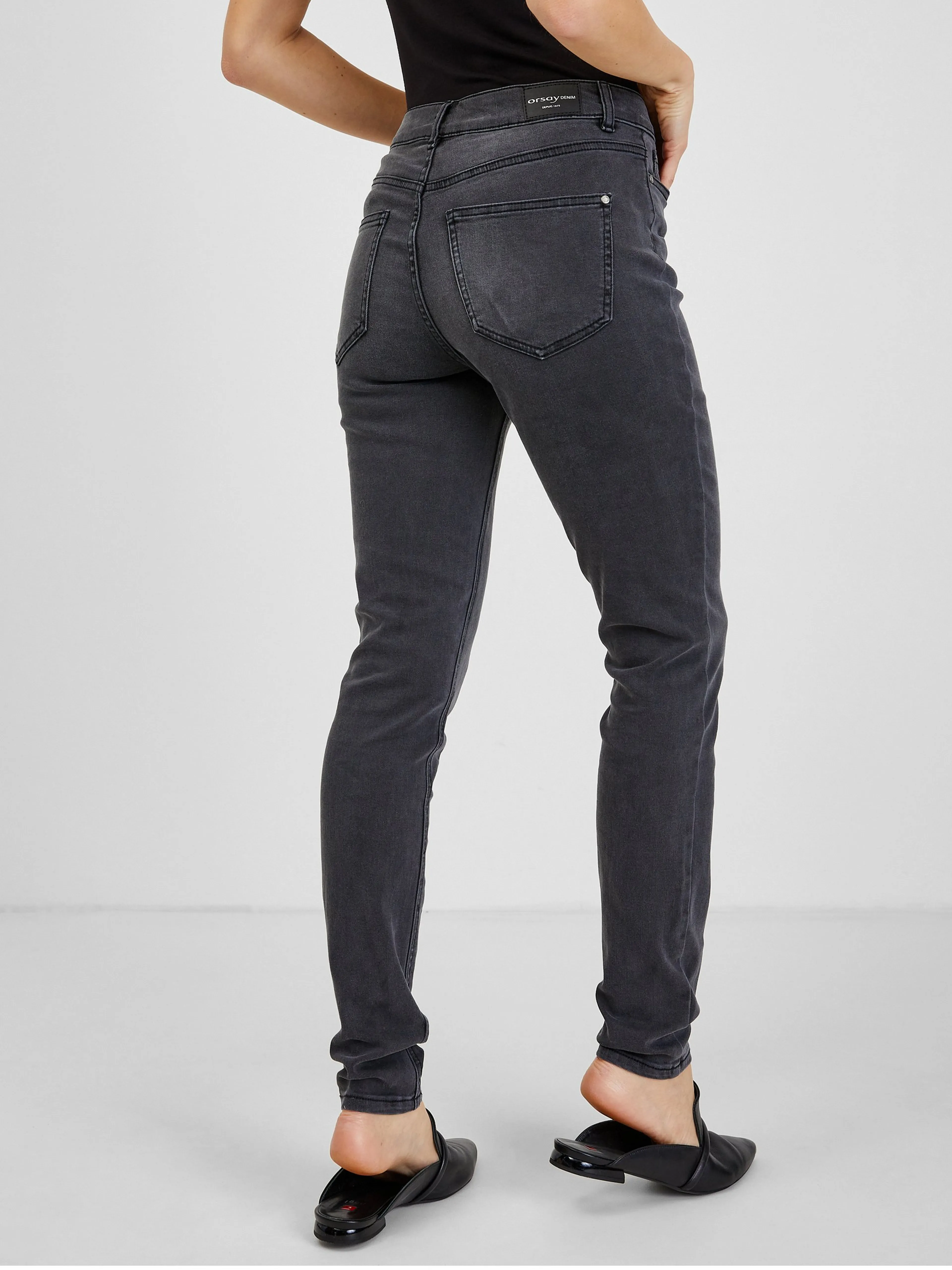 Dunkelgraue Damenjeans Skinny Fit ORSAY