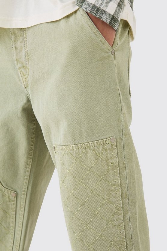 Lockere Jeans mit Naht-Detail