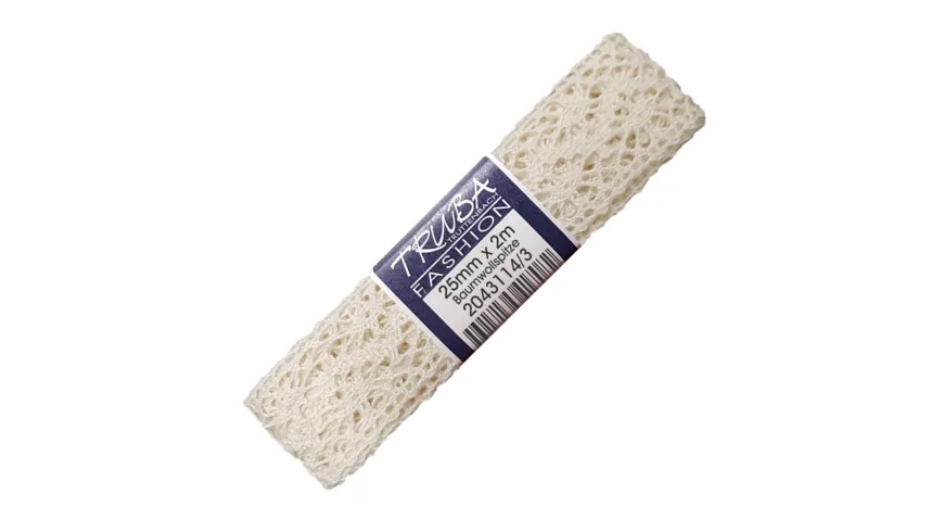 TRUBA Baumwollband Spitze champagner 2 m