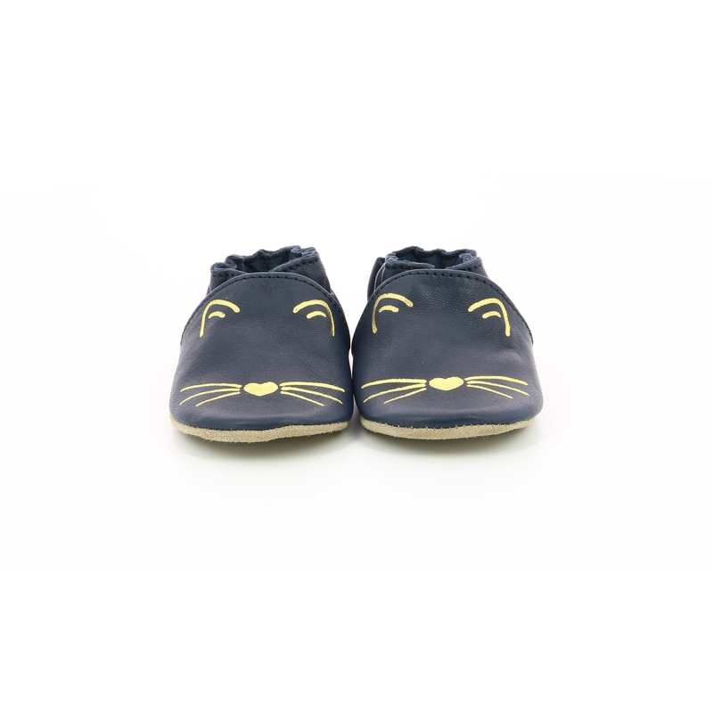 Chaussons cuir tannage vegetal Goldy Cat