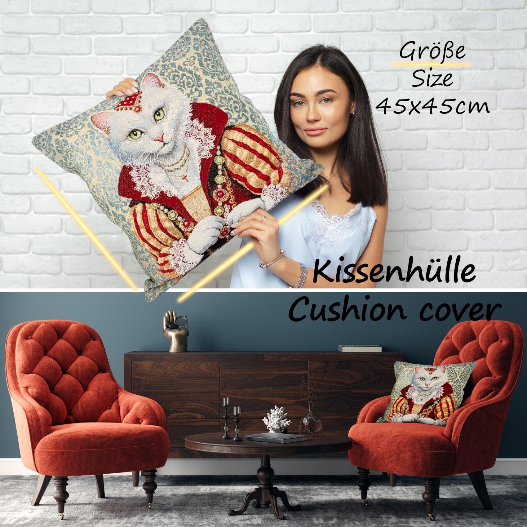 ANRO Dekokissen Kissenbezug Kissenhülle Deko Kissen Gobelin mit oder ohne Füllung, Jacquard Gobelin