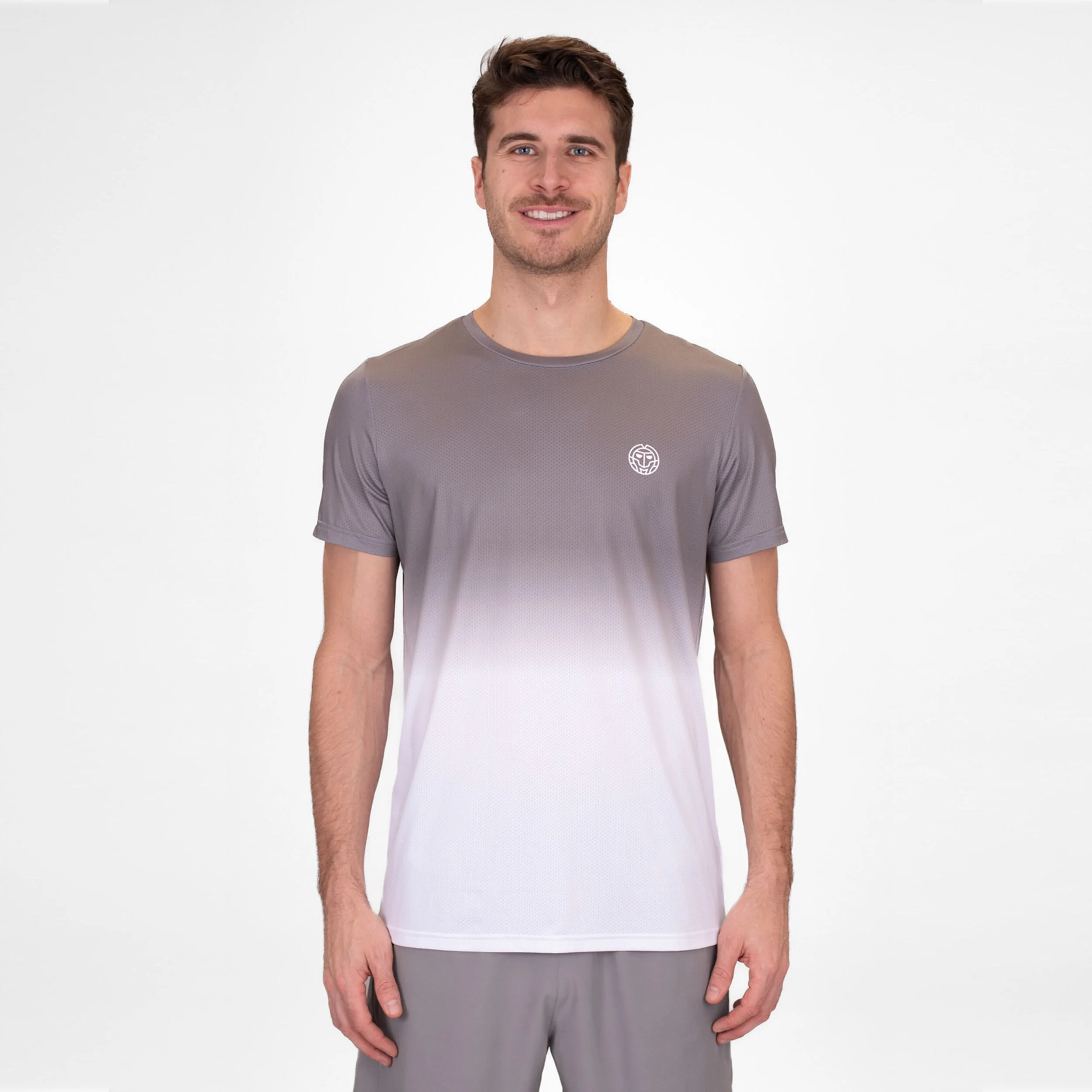 Crew Gradiant T-Shirt Herren - Grau, Weiß
