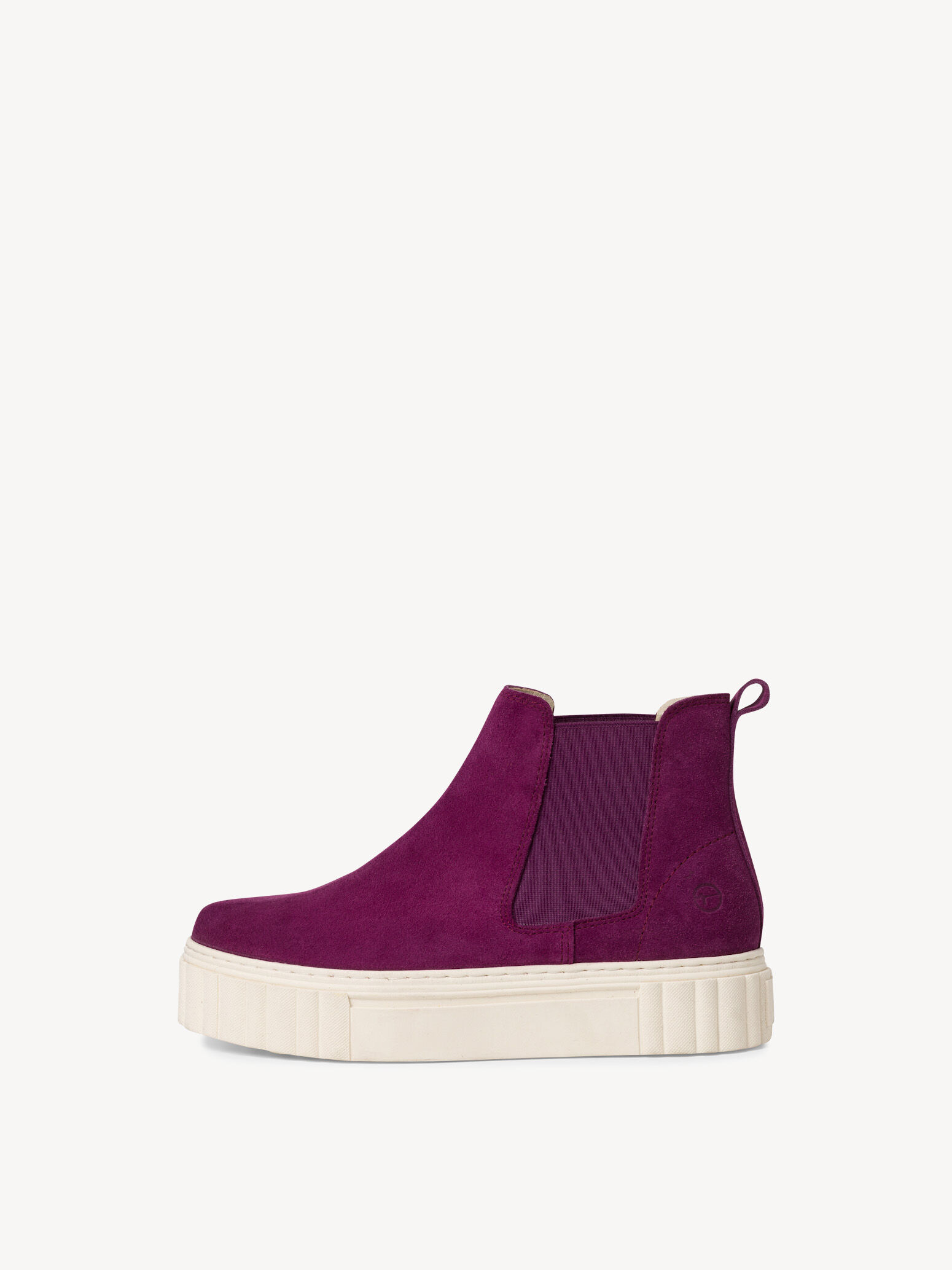 Bottine Chelsea en cuir - mauve