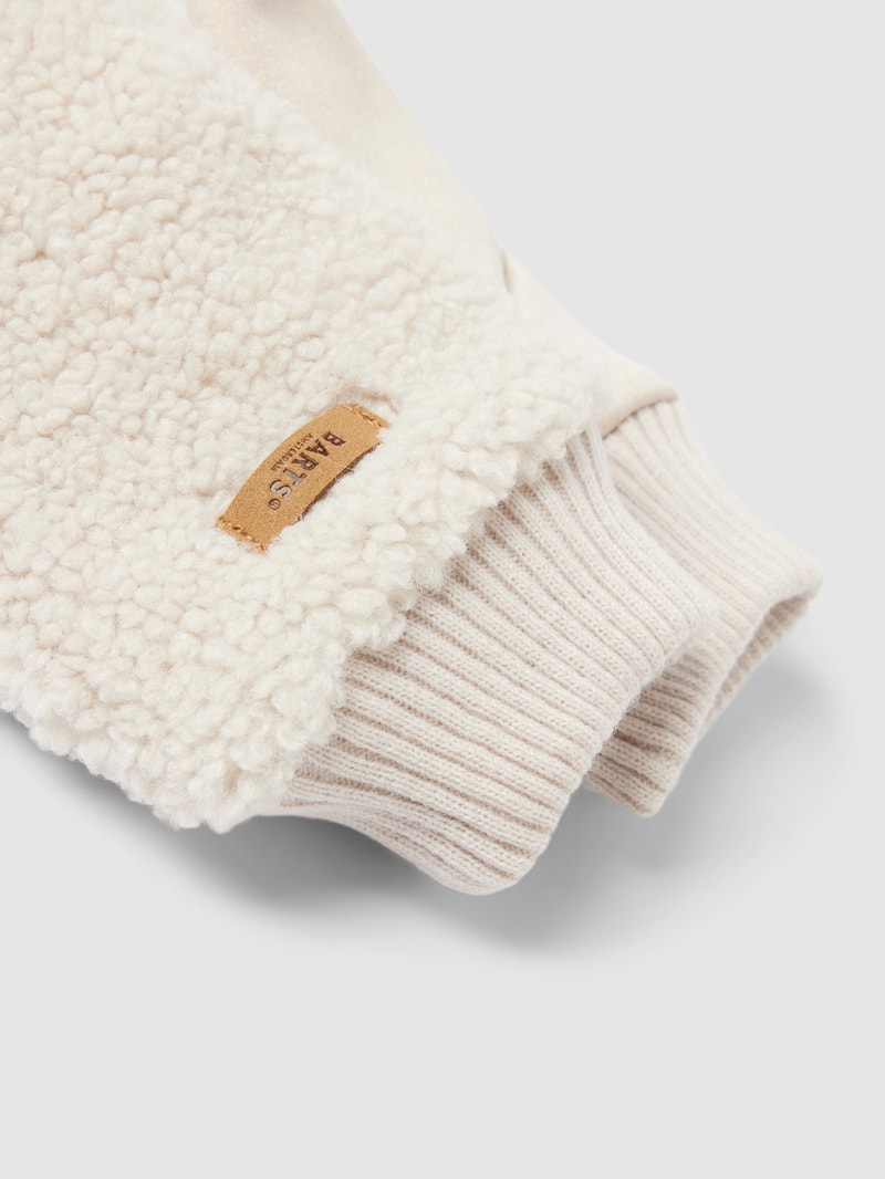 Handschuhe mit Teddyfell Modell 'Teddy Mitts' in offwhite