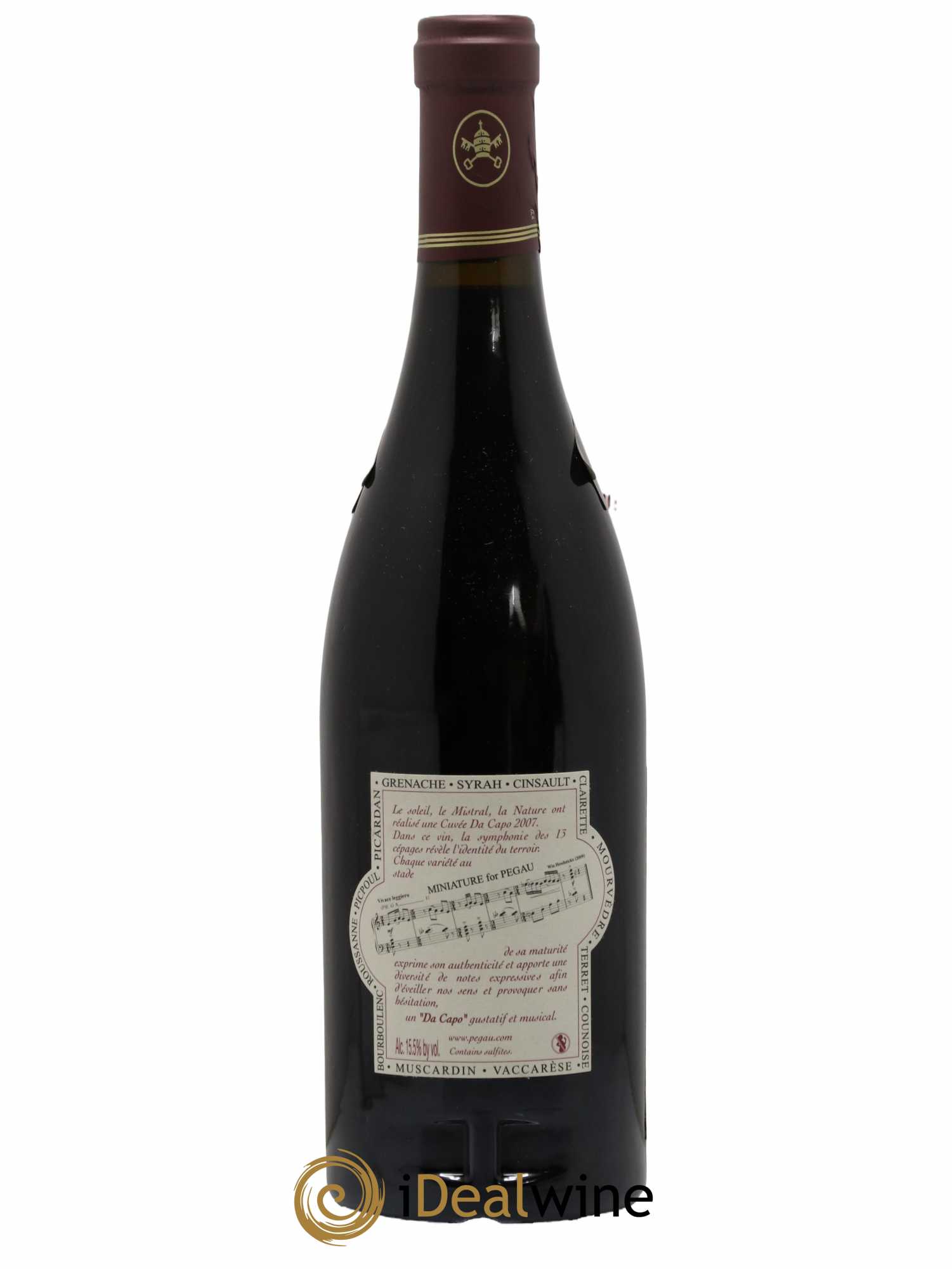 Châteauneuf-du-Pape Domaine du Pegaü Cuvée Da Capo Paul et Laurence Féraud  2007 - Lot de 1 Bouteille