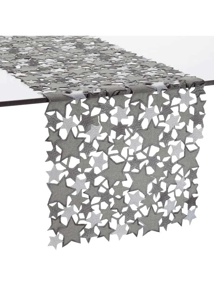 REDBEST Jacquard Tischläufer in silber günstig kaufen