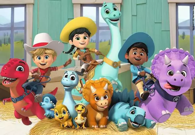 Kinderpuzzle ab 4 Jahren - Dino Ranch Freundschaft - 24 Teile