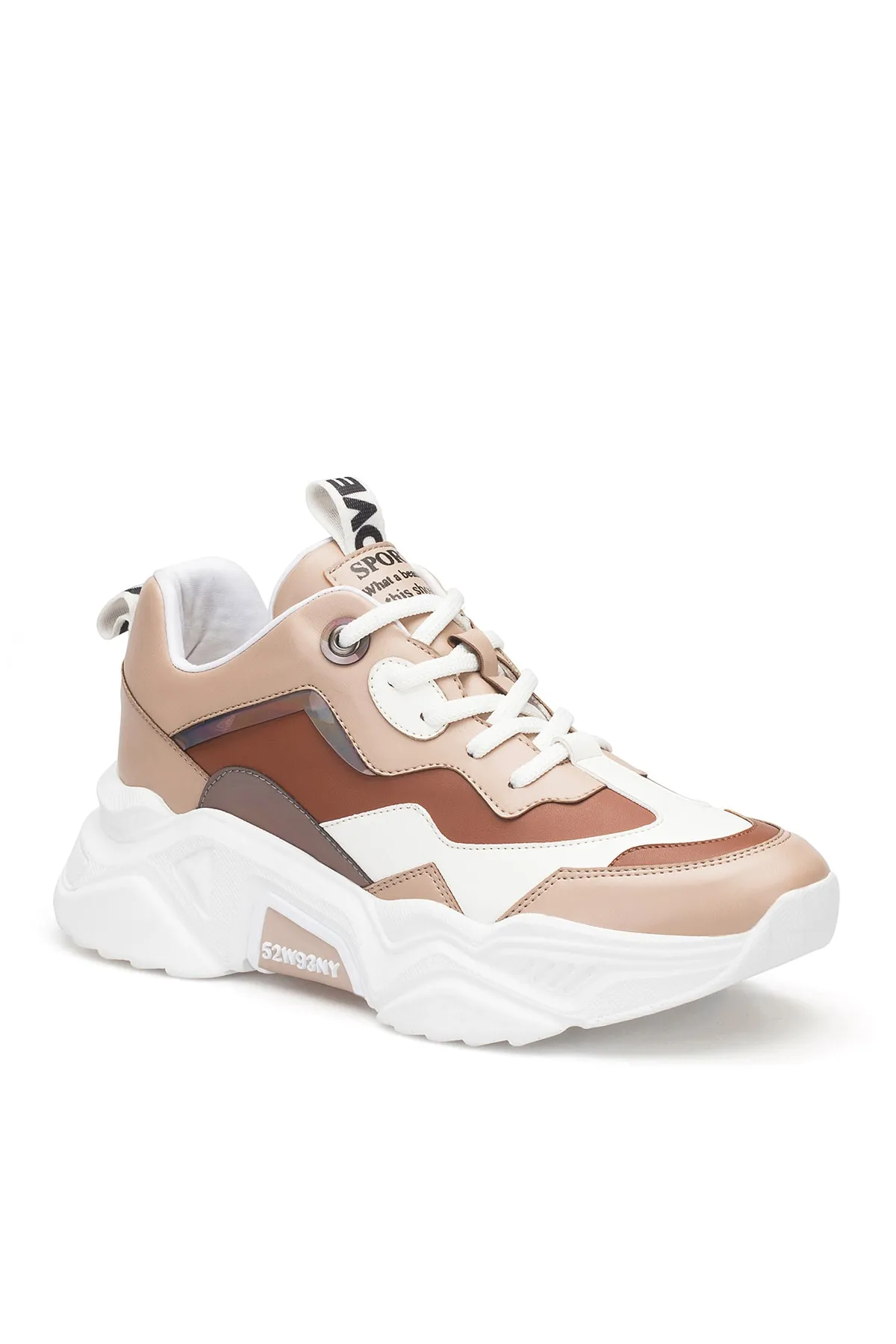 DARK SEER  Damen-Sneaker in Hellbraun und Weiß