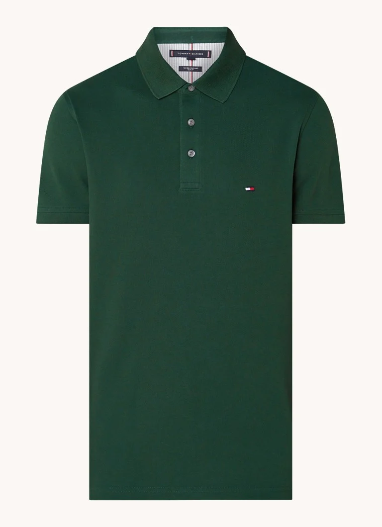 Polo Tommy Hilfiger 1985 slim fit com bordado do logotipo