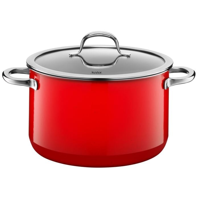 Silit Silargan® Passion Kochtopf mit Deckel, 24 cm, Red