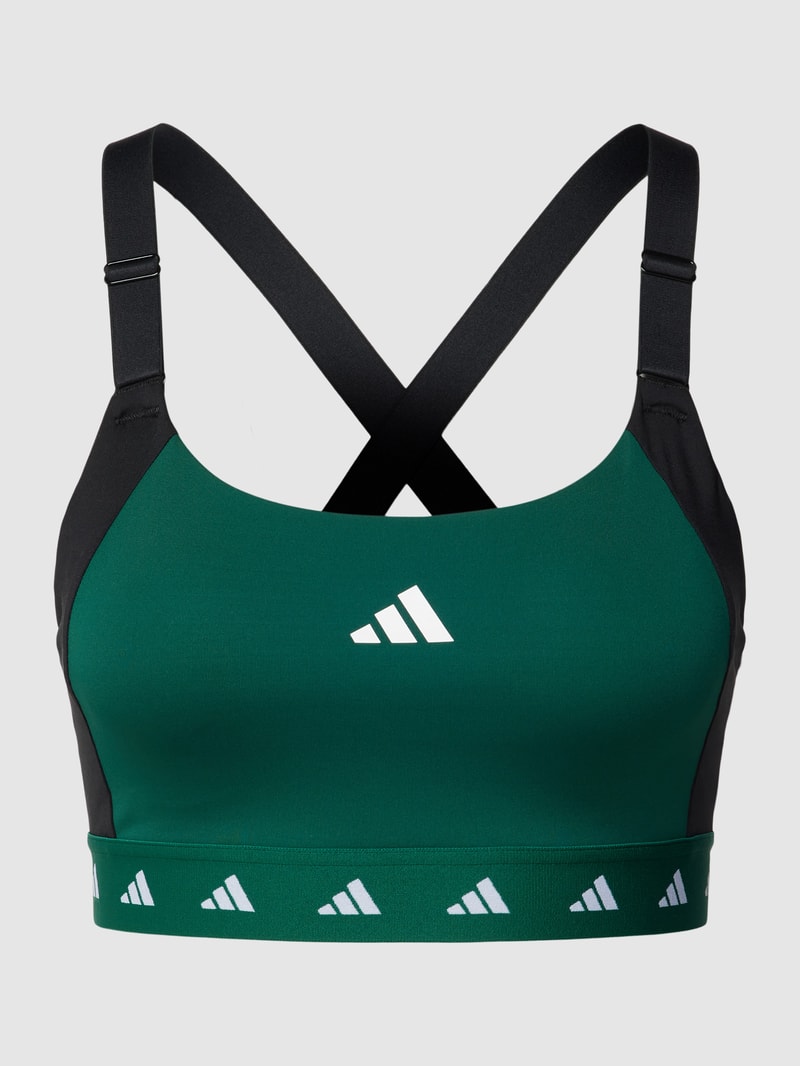 Bralette mit Logo-Bund in dunkelgrün