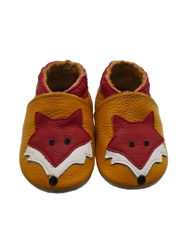 Yalion Leder-Krabbelschuhe 