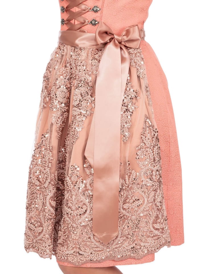 KRÜGER Midi Dirndl 116167 in apricot günstig kaufen