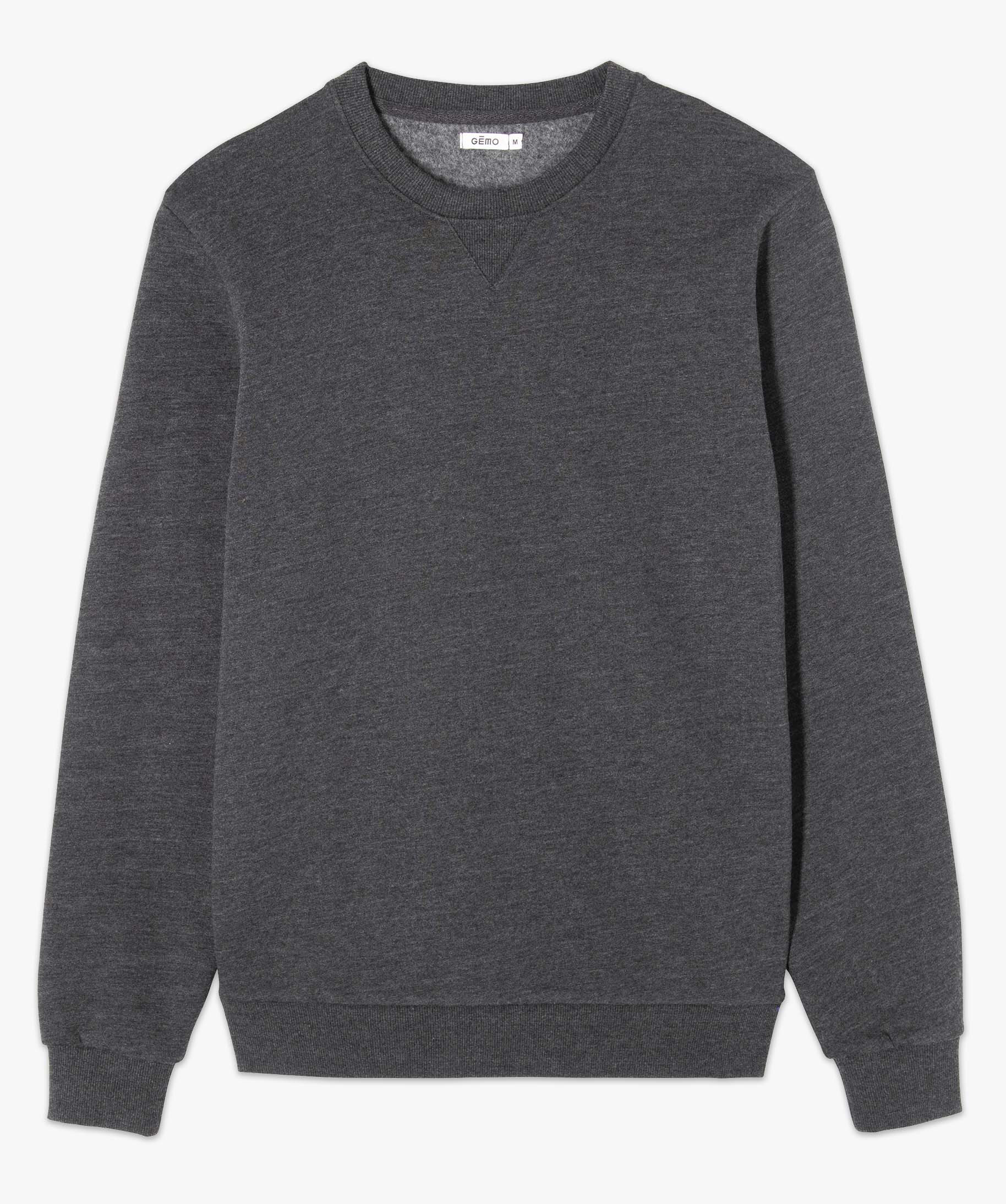 Sweat homme avec intérieur molletonné gris | GEMO