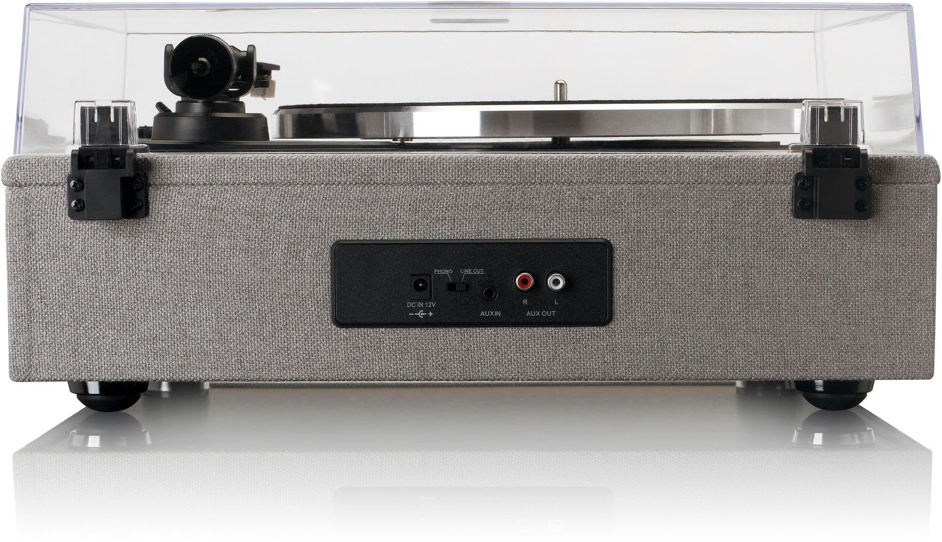 Lenco LS-440 Plattenspieler (Riemenantrieb, Bluetooth, mit 4 eingebauten Lautsprechern)