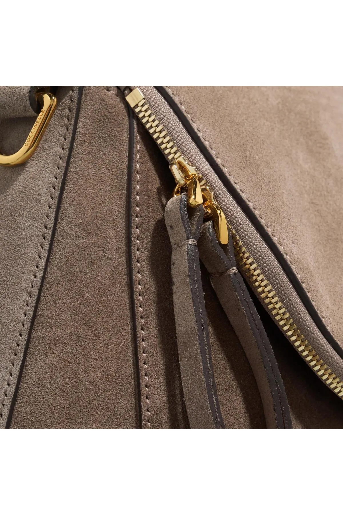 Coccinelle  Sohle Wildleder Warm Taupe