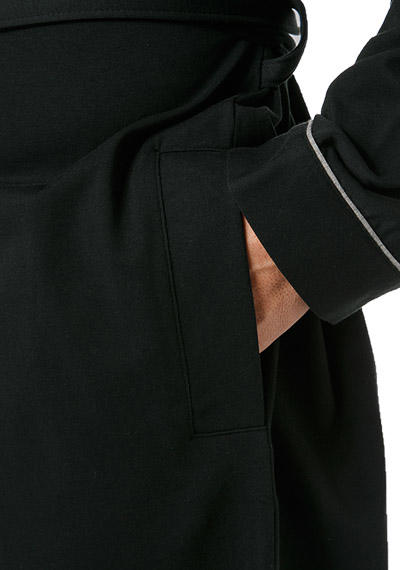 BOSS Black, Bademantel, Baumwoll-Jersey, schwarz