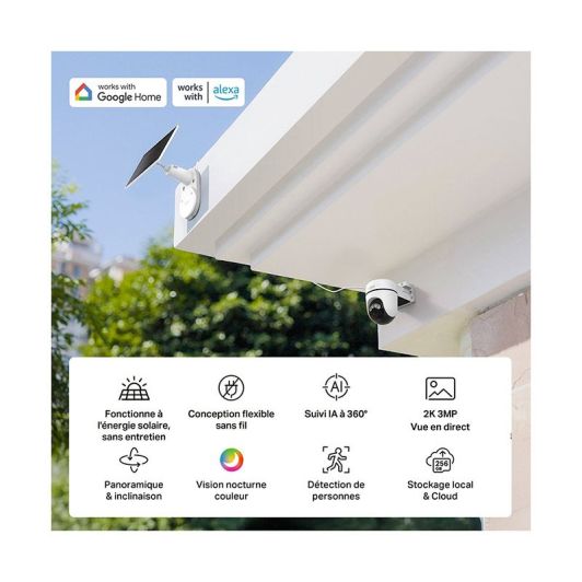 TAPO TC90 WiFi Beveiligingscamera   Zonnepaneel