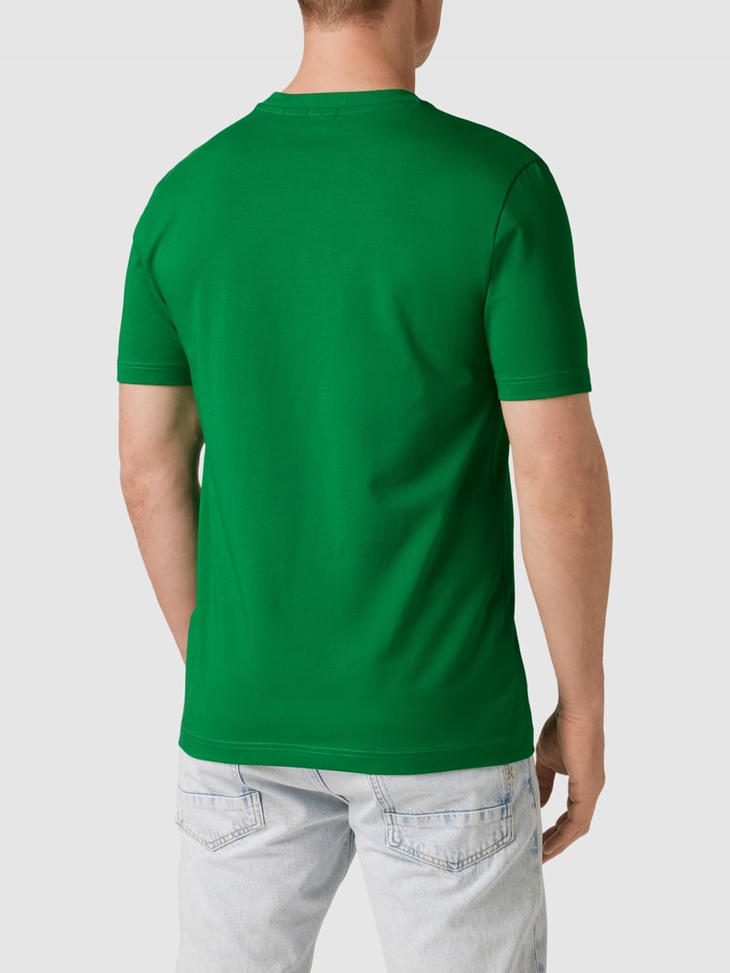 T-Shirt mit Label-Print in grasgrün