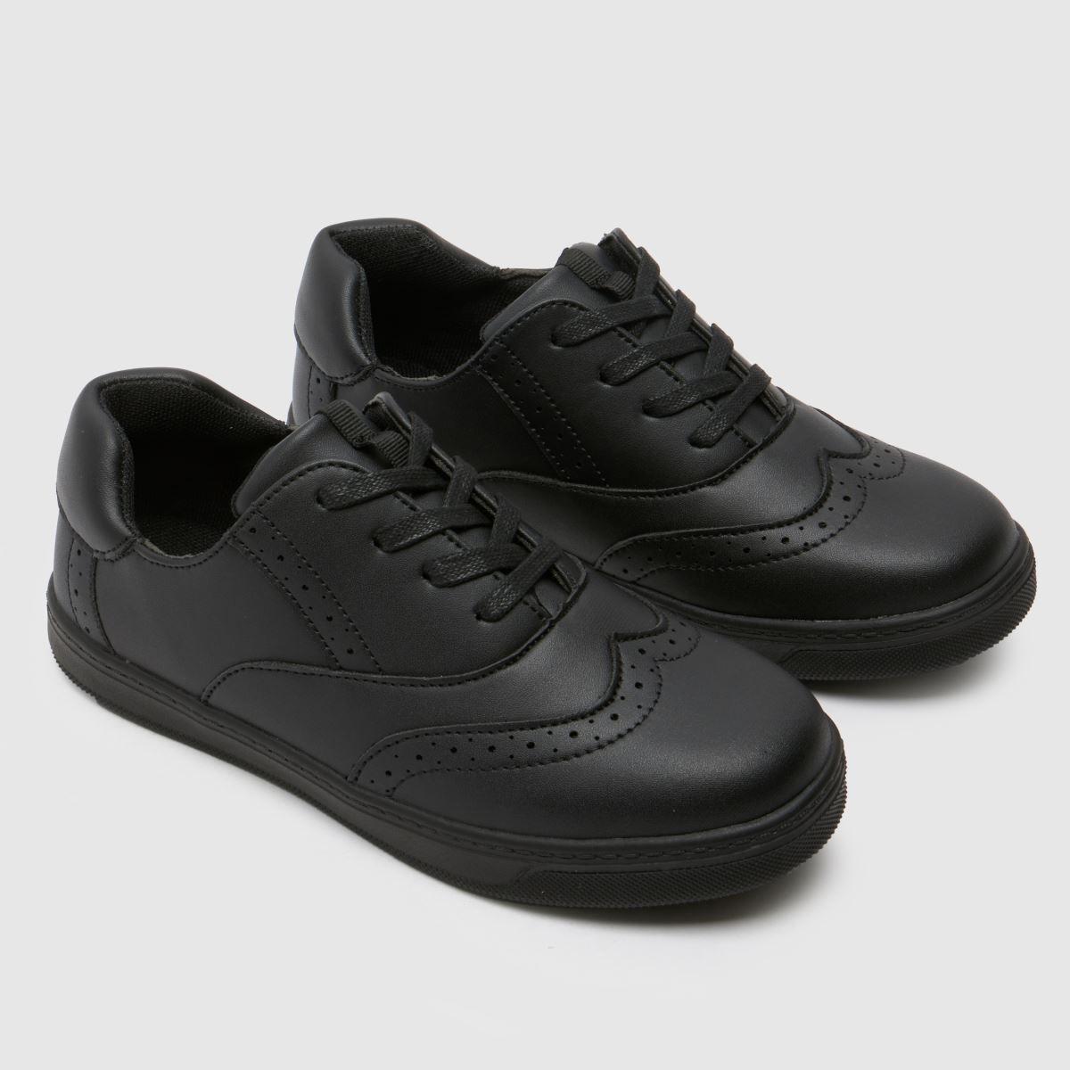 Schuh svarta brogues för pojkar och ungdom