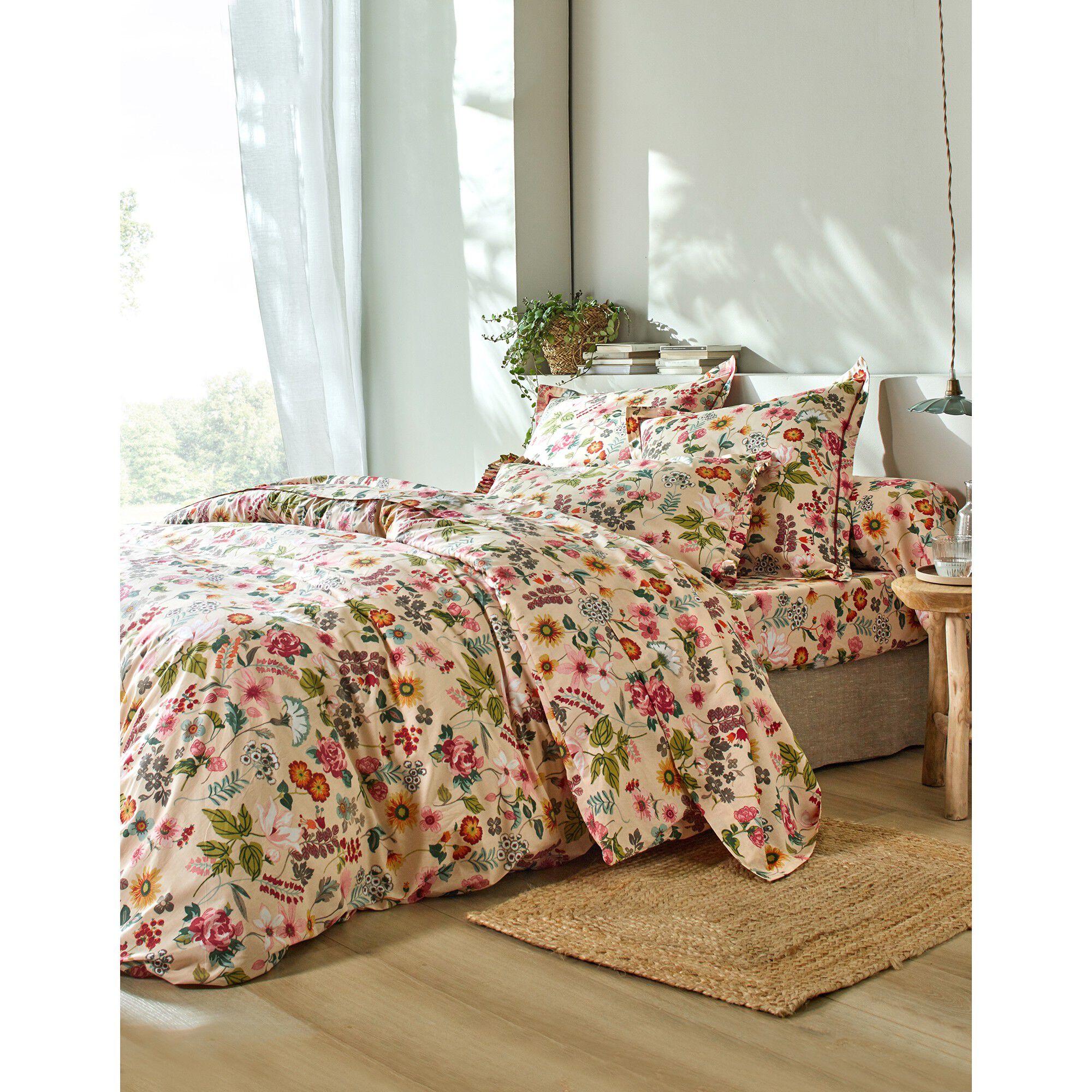 Linge de lit Kelly en coton imprimé floral