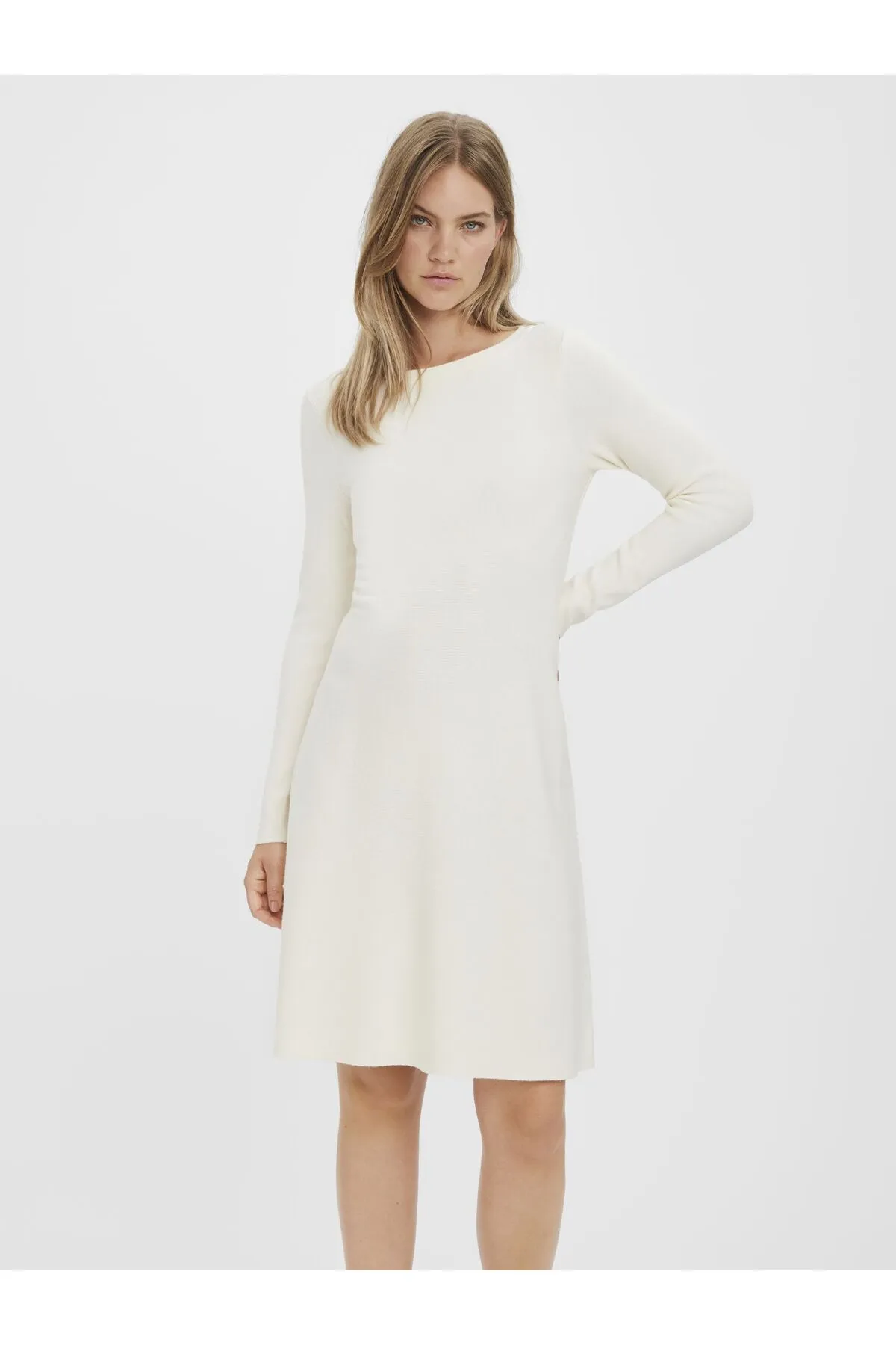 Vero Moda  Strickkleid VMNANCY LS BOATNECK DRESS GA BSO