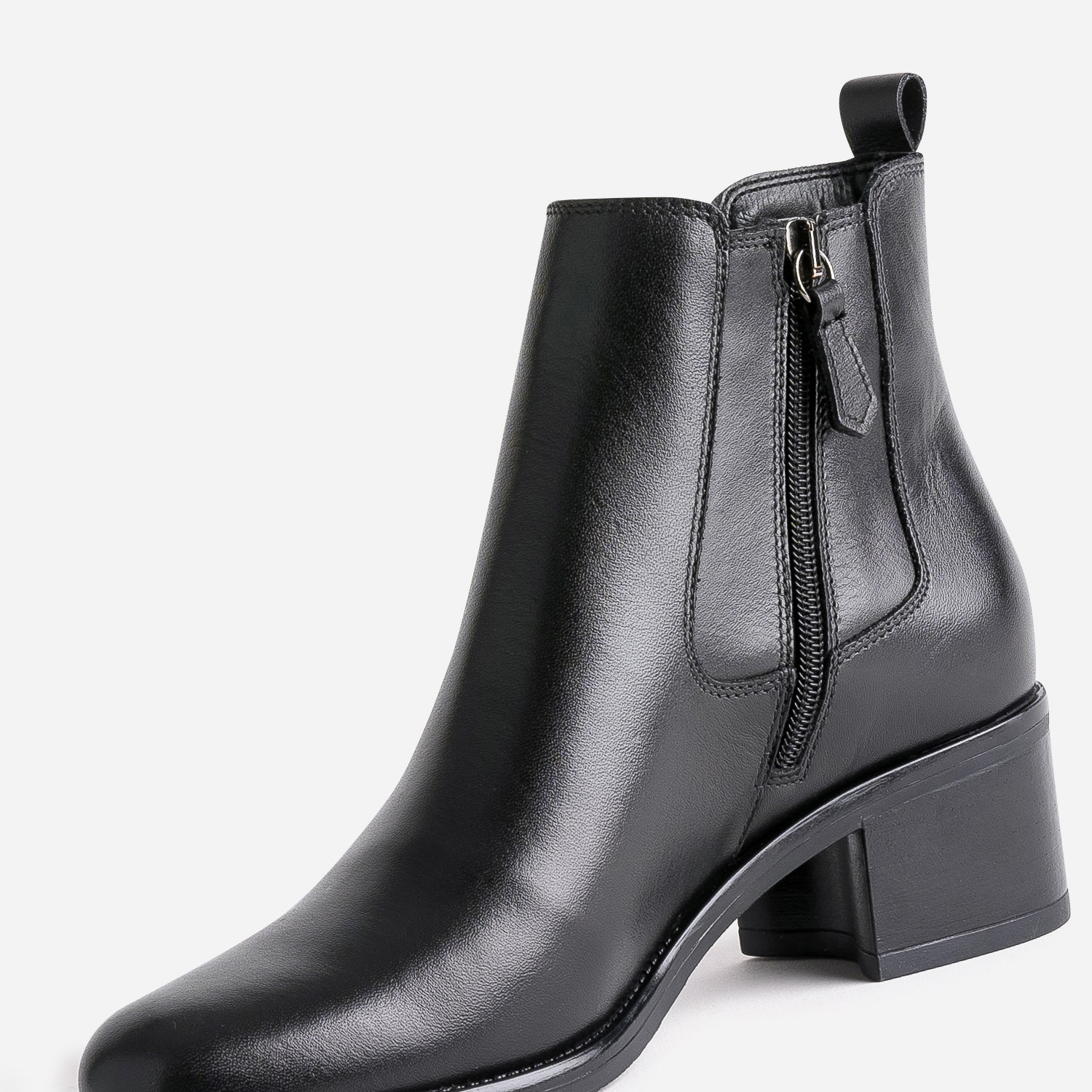 Boots noir en cuir