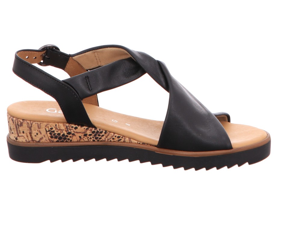 GABOR Komfort Sandalen schwarz Gabor Comfort Keilsandalette 42.751.27sc
