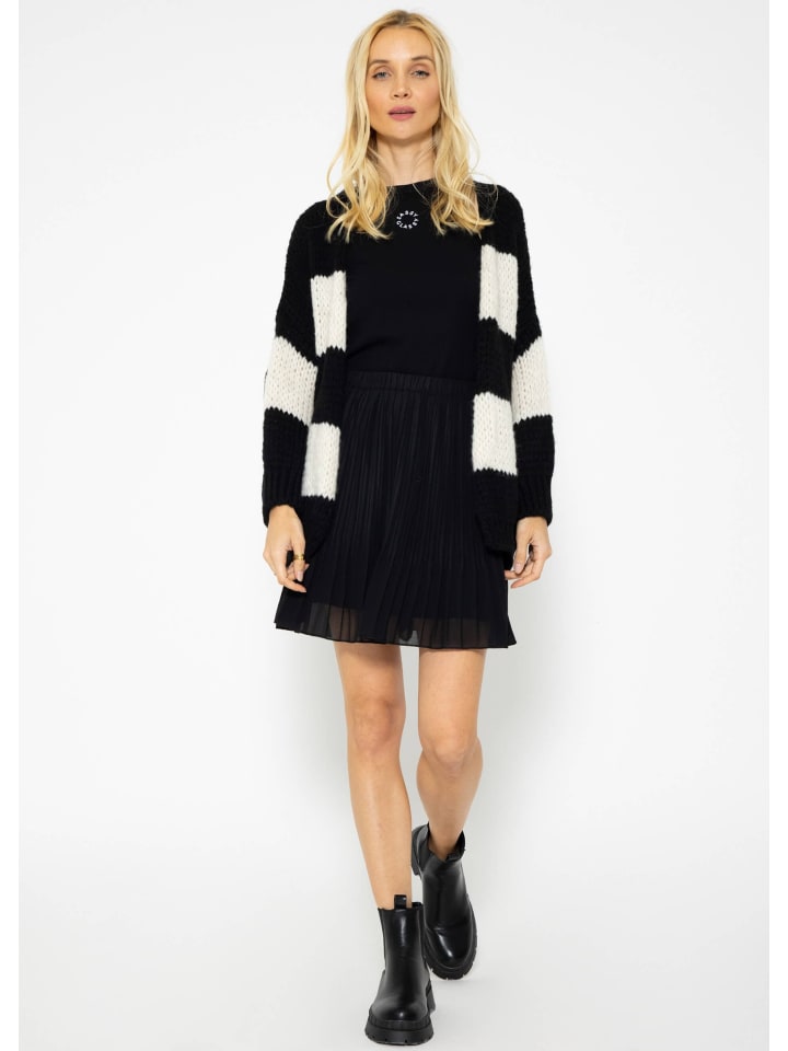 SASSYCLASSY Plissée-Rock mit Futter in Schwarz günstig kaufen