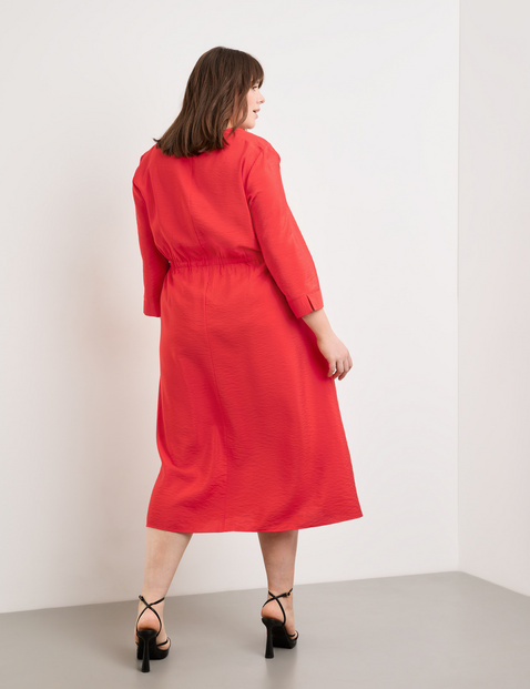 Midikleid mit 3/4 Arm und Tunnelzug