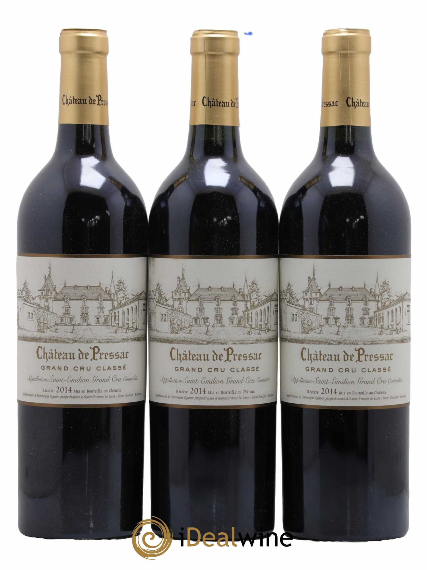 Château de Pressac Grand Cru Classé  2014 - Lot de 6 Bouteilles