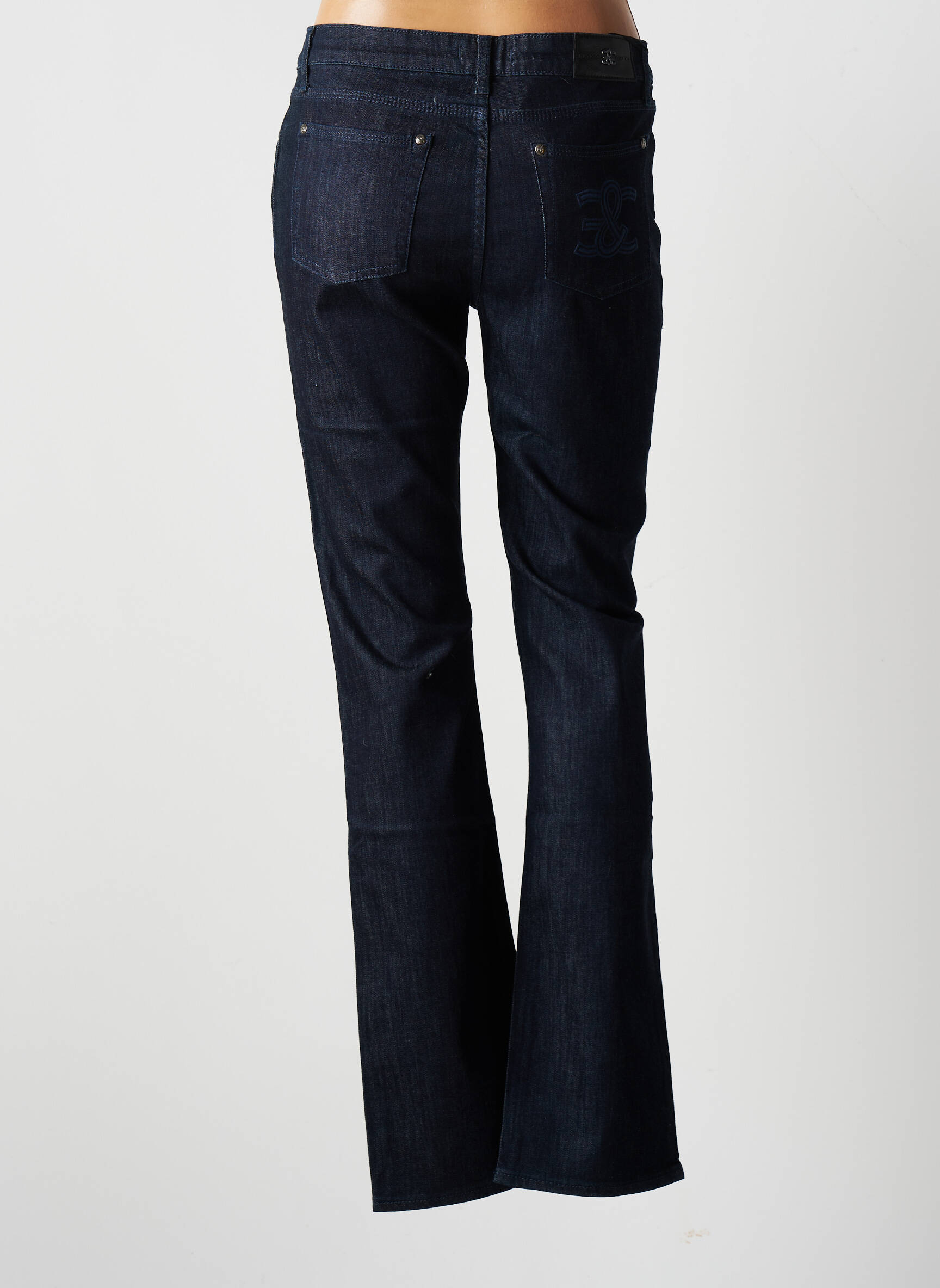 Emma Caro Jeans Coupe Droite Femme couleur bleu