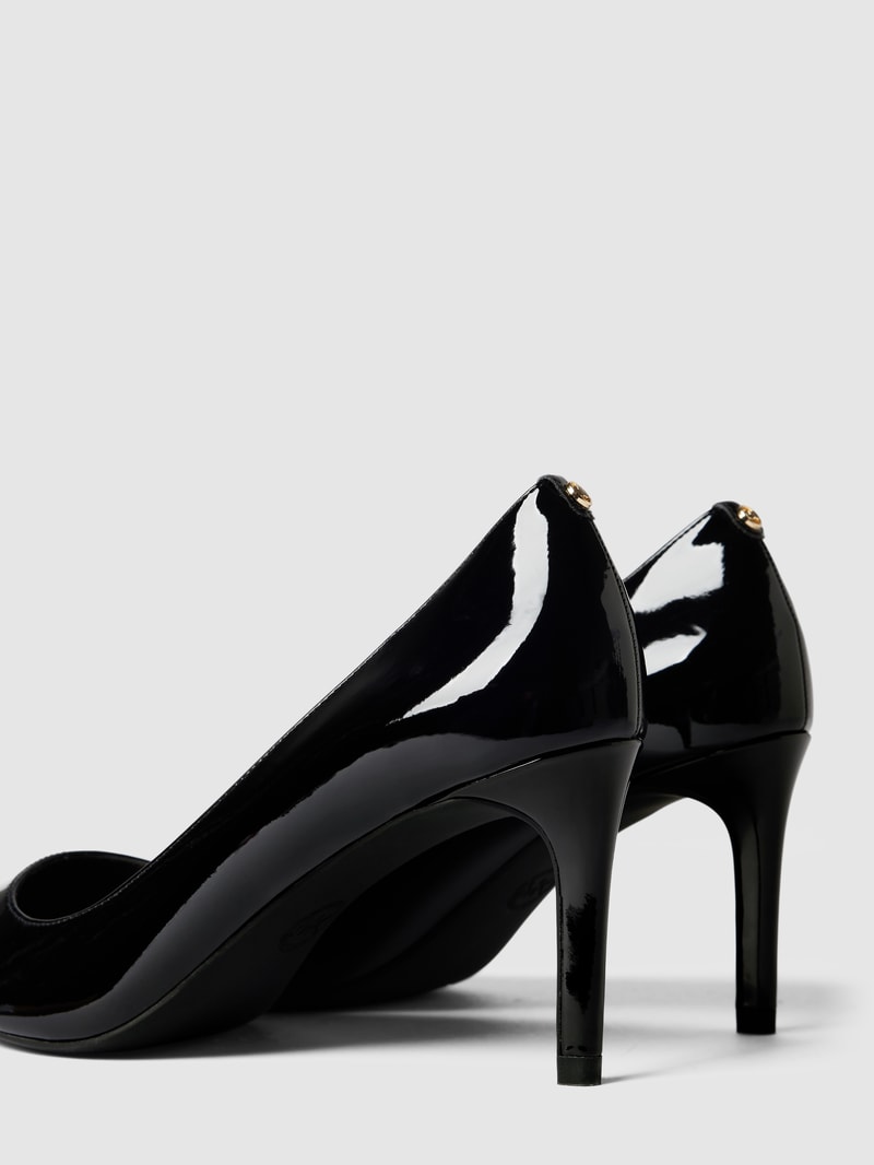 High Heels mit Label-Details Modell 'ALINA' in schwarz