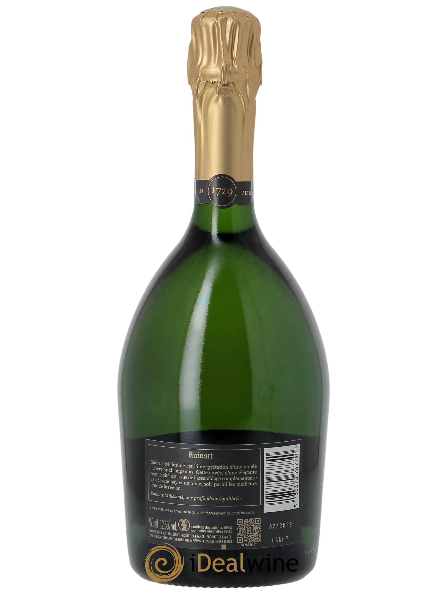 Brut Millésimé Ruinart  2016 - Lot de 1 Bouteille