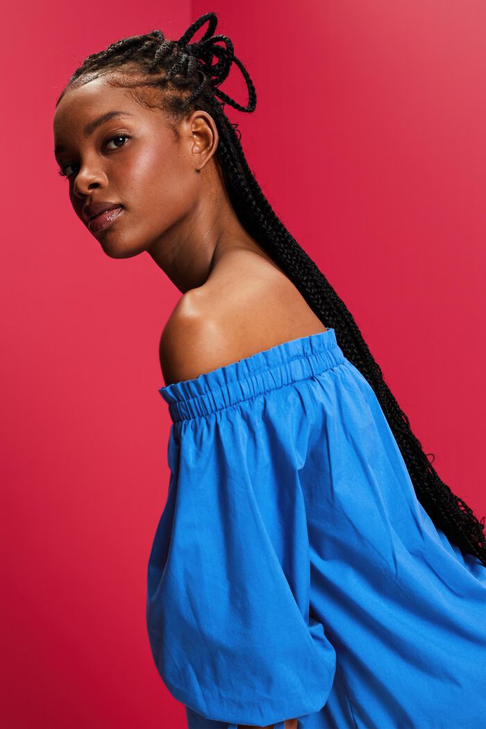 Off-Shoulder-Bluse aus Popeline