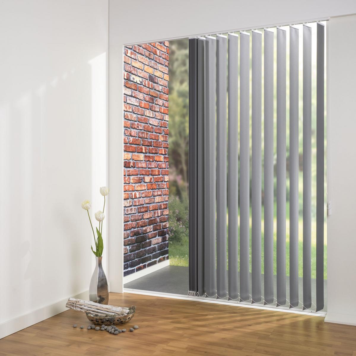 Bella Casa Vertikalanlage Maß, 127 mm Lamelle, 180 x 250 cm, dunkelgrau