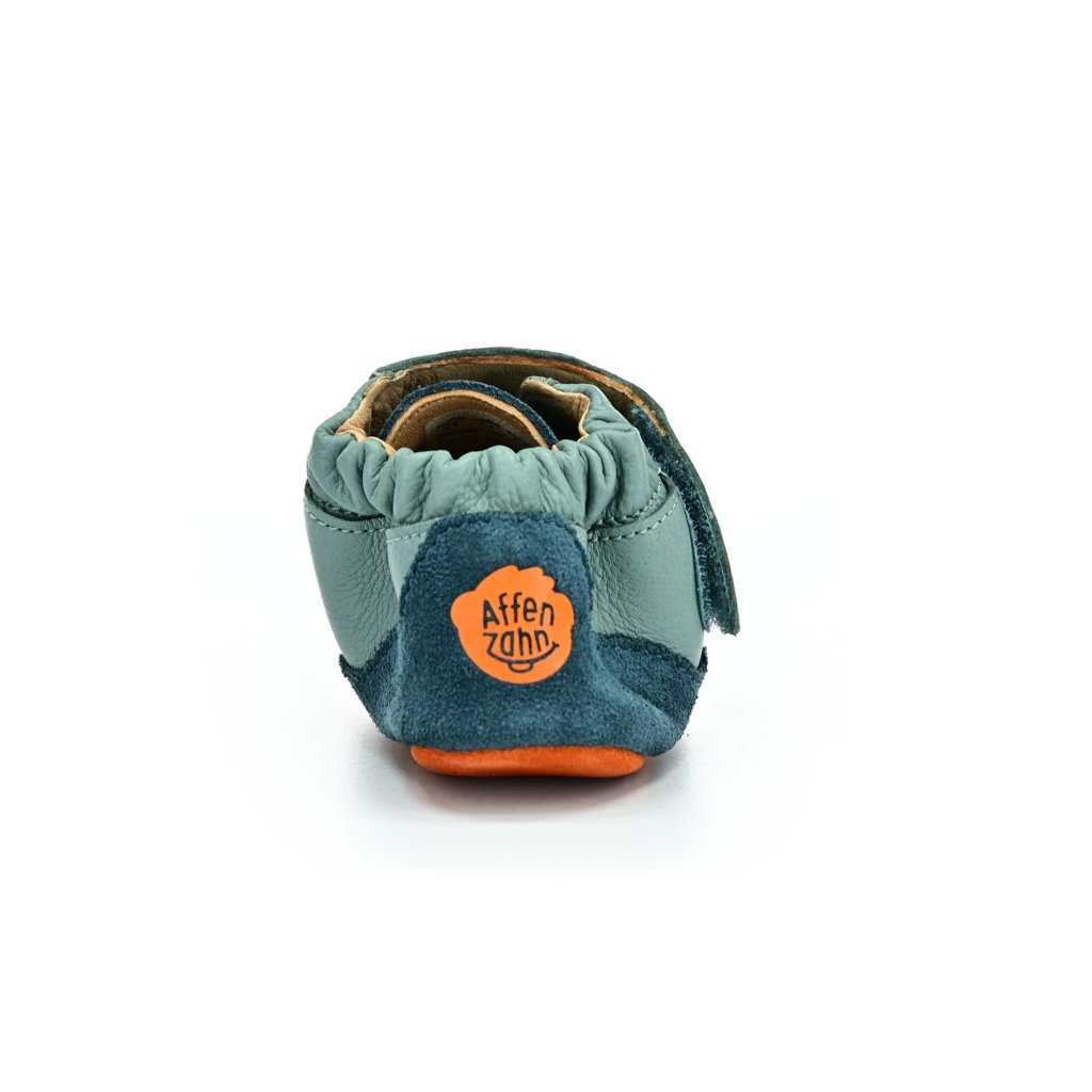 Affenzahn Krabbelschuh Leder Crawly Hase Petrol