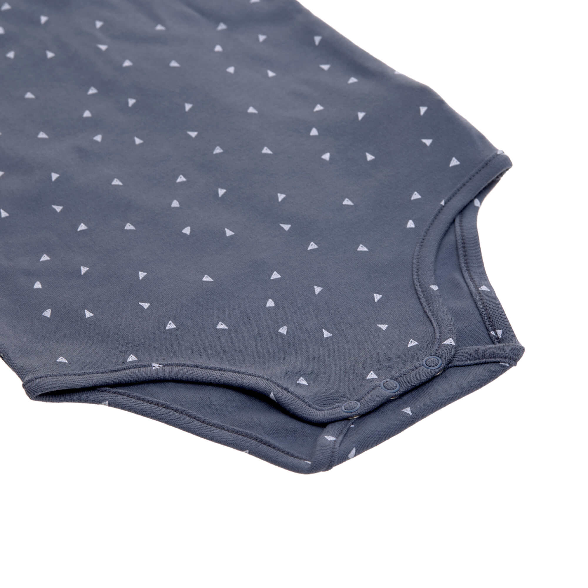 Baby Body kurzarm - Bio Baumwolle, Dreiecke, Blau