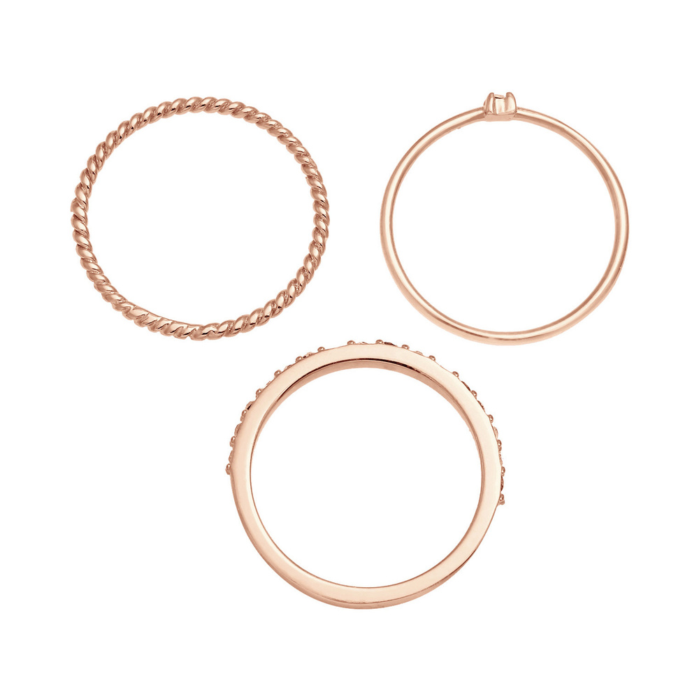 Elli Elli Bague Femmes Pile Élégante Festif Look des Couches avec Cristaux en Argent S Bague