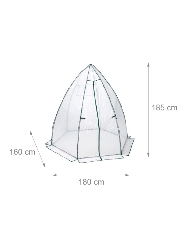 relaxdays Überwinterungszelt in Transparent - (B)180 x (H)185 x (T)160 cm günstig kaufen onesize