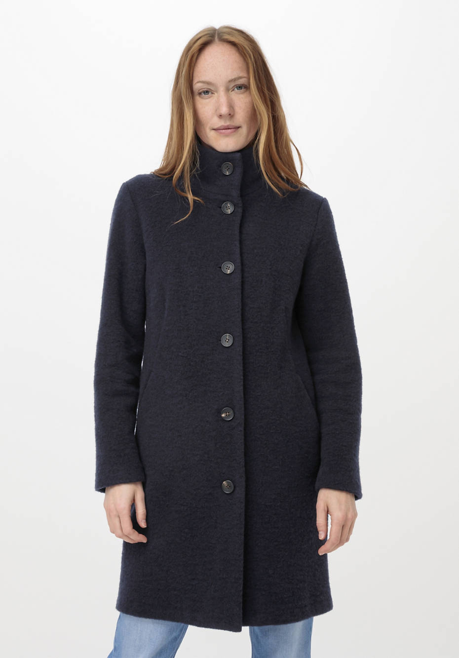Wollfleece Mantel aus reiner Bio-Merinowolle