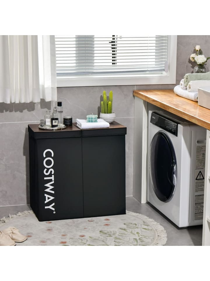 COSTWAY 105L Wäschekorb in Schwarz günstig kaufen onesize