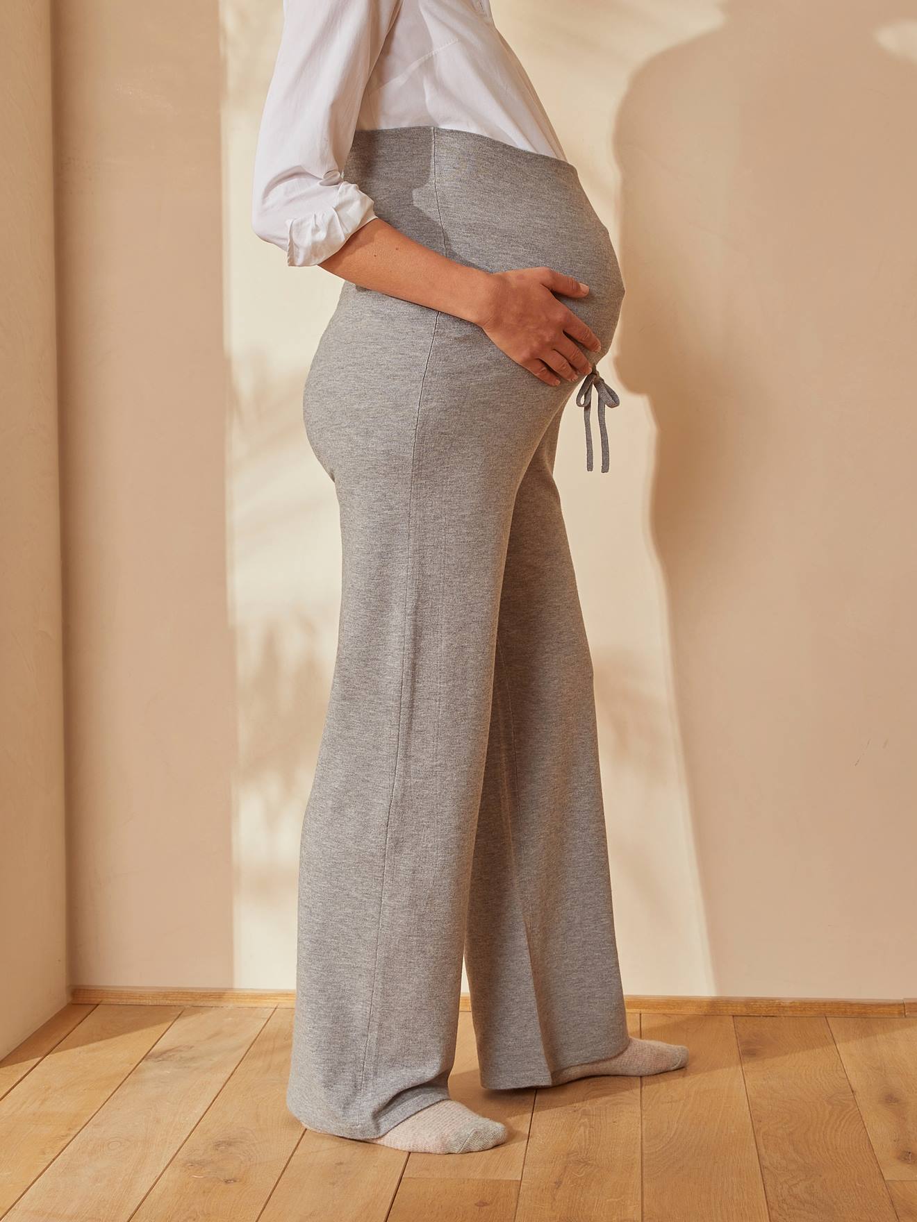 Pantalon yoga ultra doux grossesse et post-grossesse gris